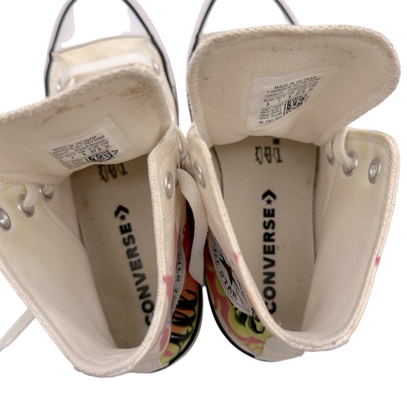 Converse Chuck Taylor Canvas High Tops with Airbrush Graffiti Details W Size 7 - Picture 8 of 9